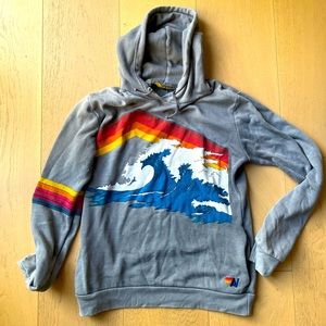 Aviator Nation Rare Mountain Wave Hoodie L